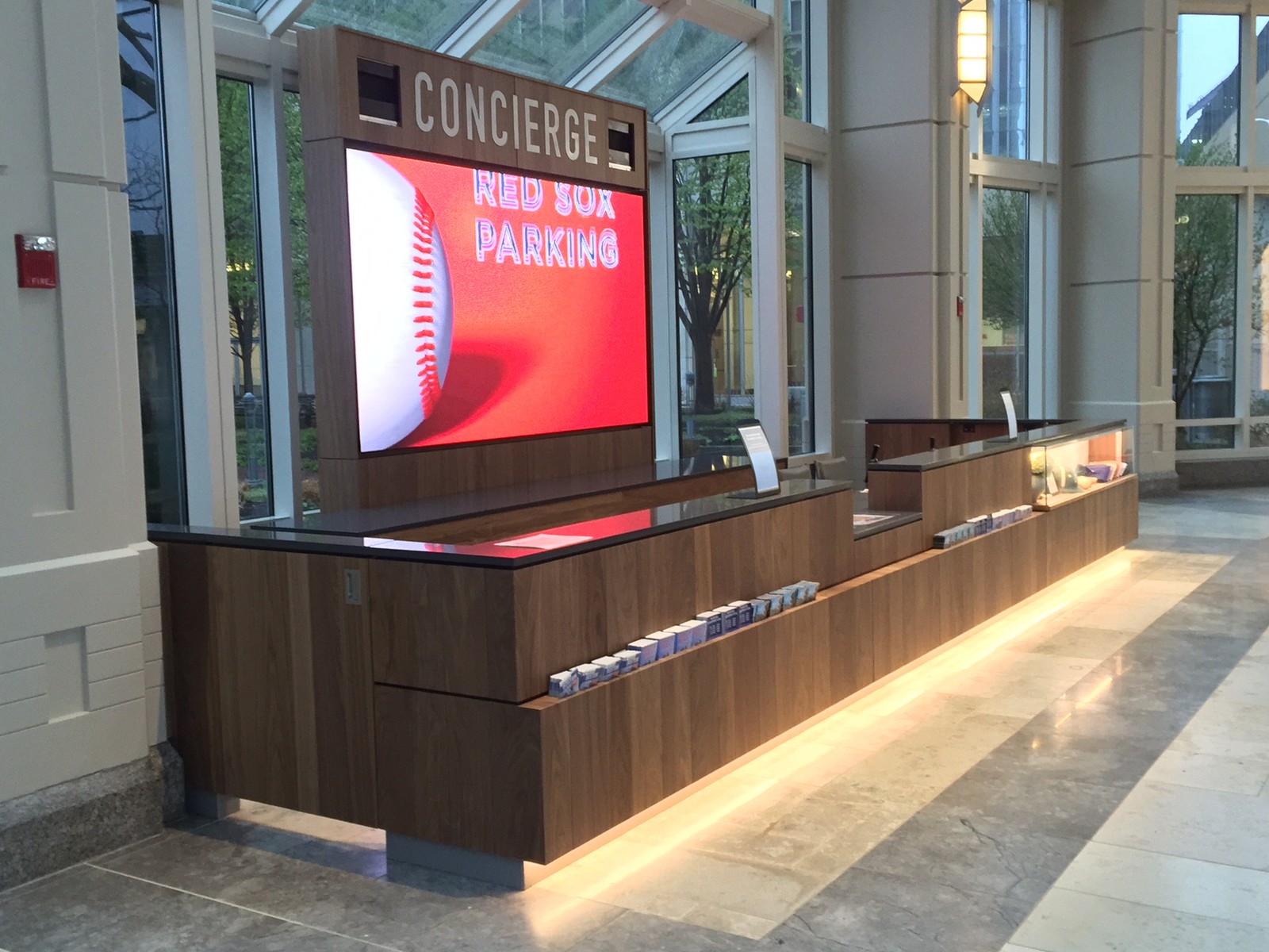 Reception area for the common areas at the Prudential Center, Boston