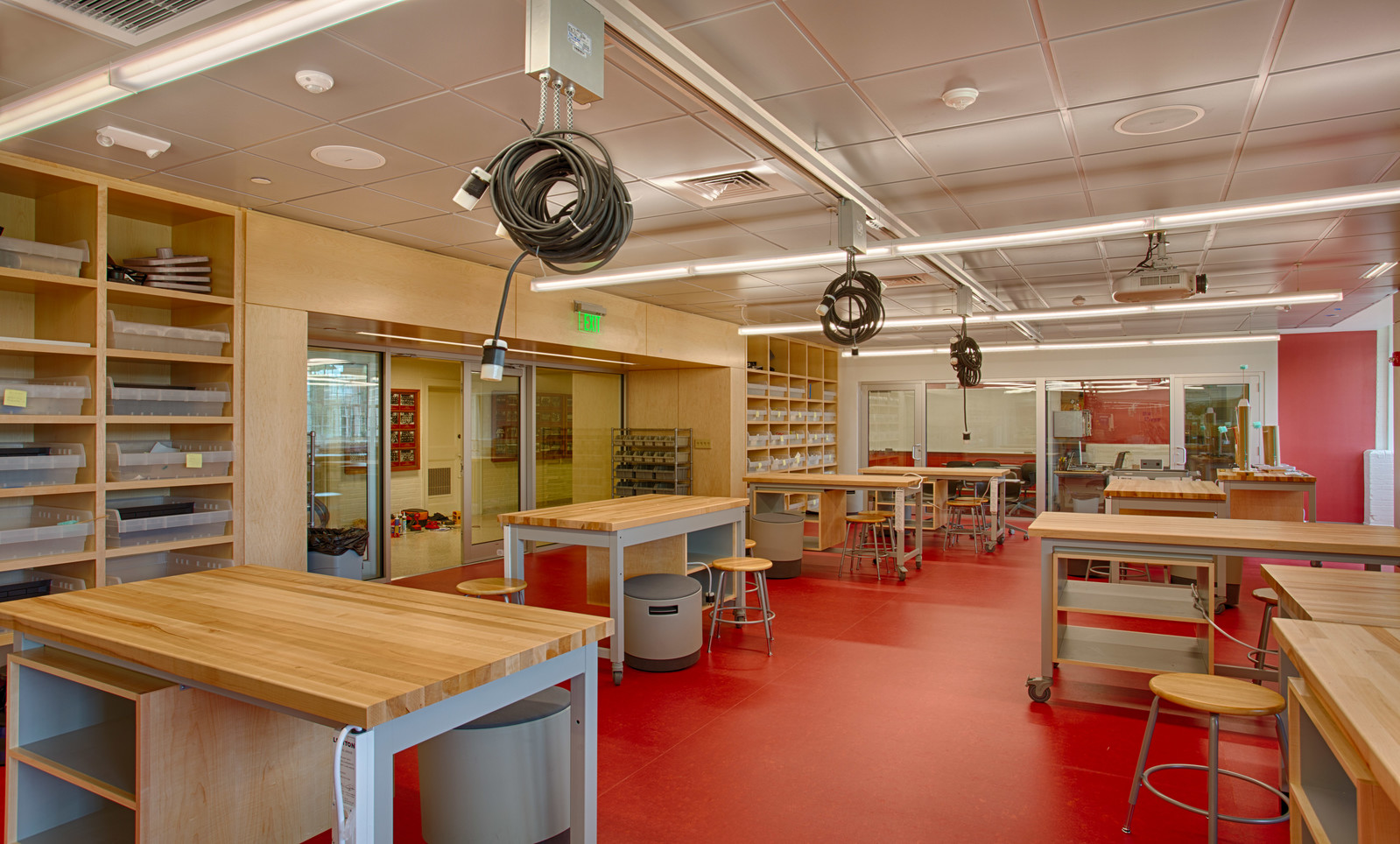 We furnished the built-ins for this high school lab space