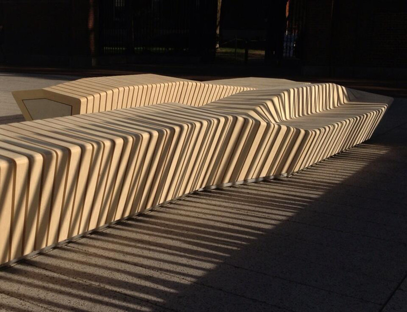 The Harvard University Plaza benches - Cambridge, MA