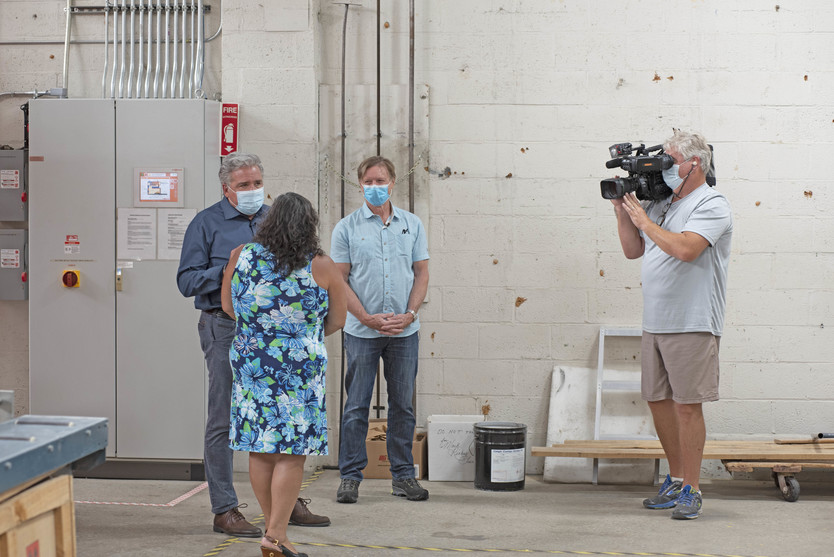 Teresa, Doug, Mark and cameraman