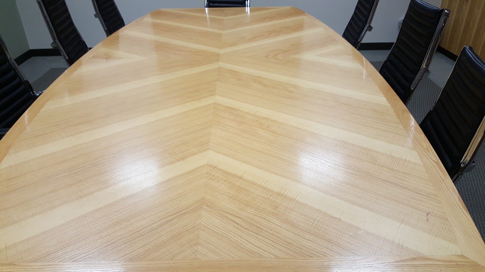 A detailed looked at one of our custom conference tables