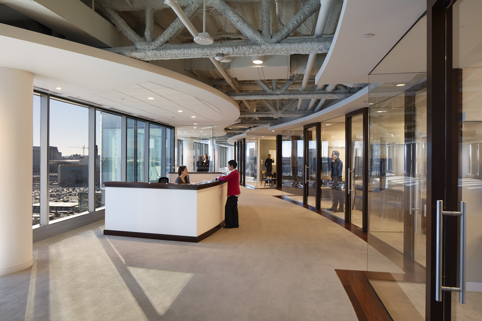 A custom contemporary downtown Boston reception space