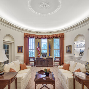 Oval Office with Resolute Desk.     