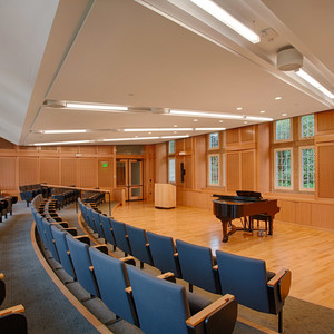 We provided the acoustical wall paneling, wall panels and trim for this very effective performance space. 