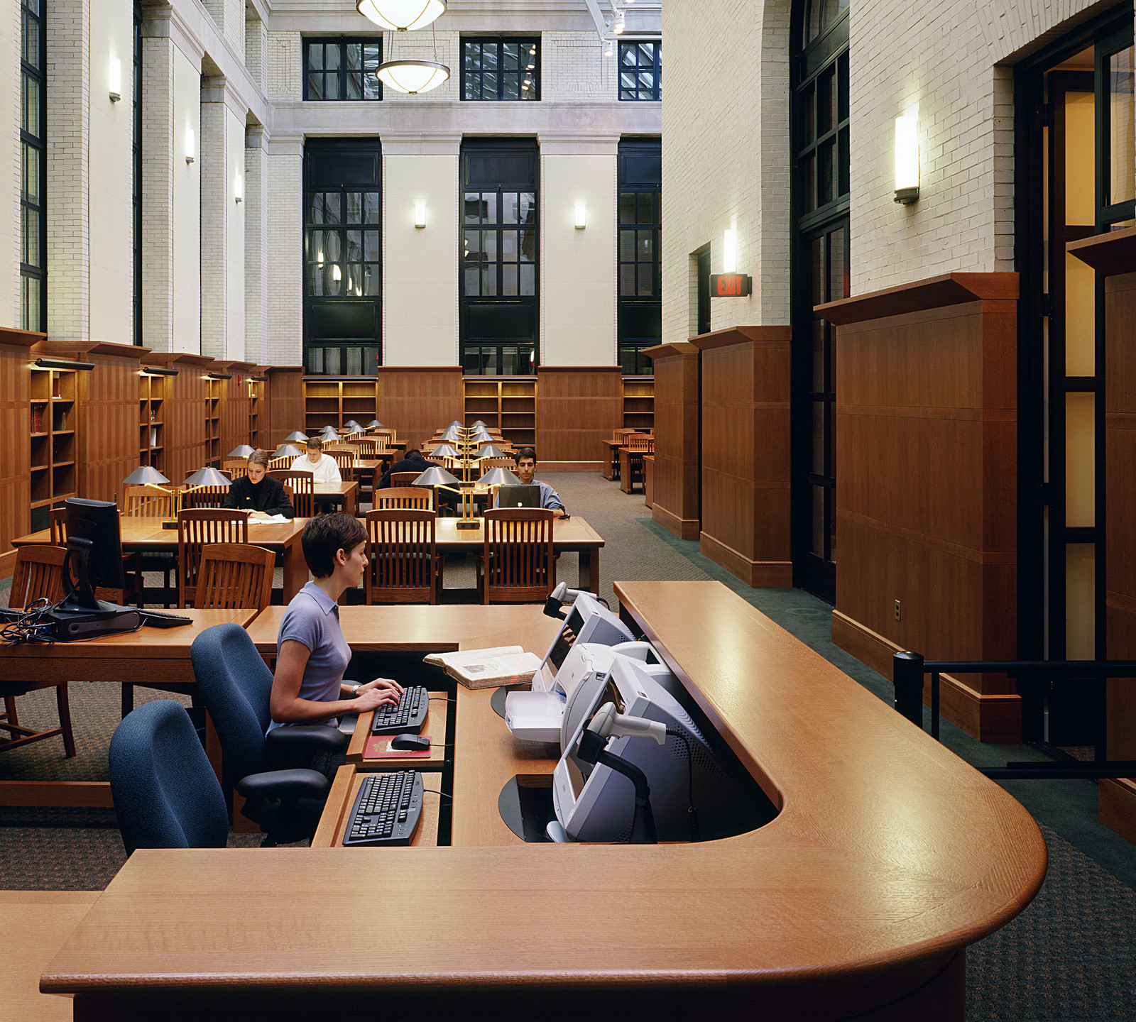 Custom reception desk at the Widener Library at Harvard University